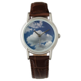 Große weiche Wolken Armbanduhr
