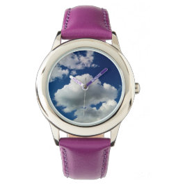 Große weiche Wolken Armbanduhr