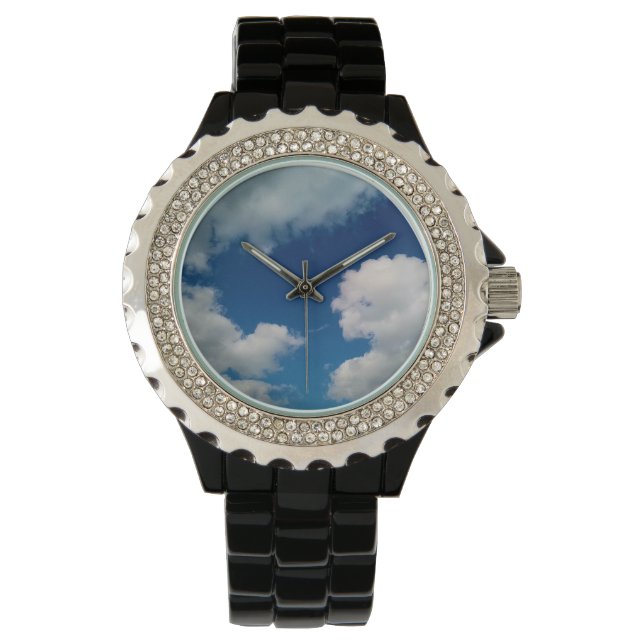 Große weiche Wolken Armbanduhr (Vorderseite)