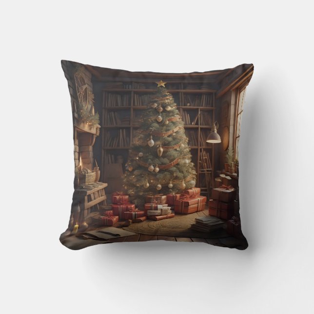 Große Weihnachtsbaum Kissen (Vorderseite)