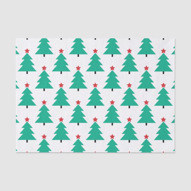 Große Weihnachtsbaume mit Red Star Seidenpapier (Vorderseite)
