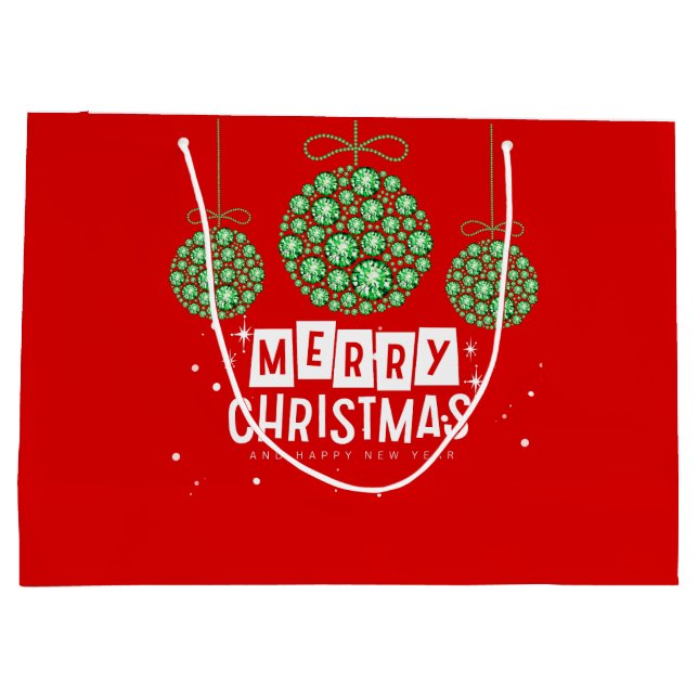 Große Weihnachtsgeschenktasche Geschenktüte (Rückseite)