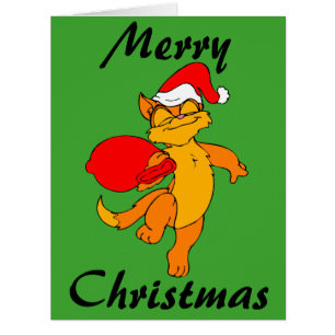 Große Weihnachtsingwer-Sankt-Katze