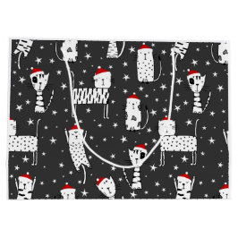 Große Weihnachtskatzen Geschenktasche Große Geschenktüte