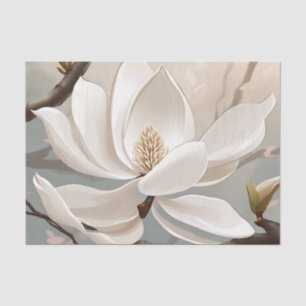 Große weiße Magnolische Blume Seidenpapier