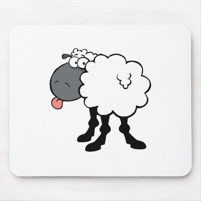 Große weiße Schafe Mousepad (Vorne)