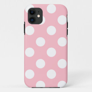 Große weiße Tupfen auf Rosa Case-Mate iPhone Hülle