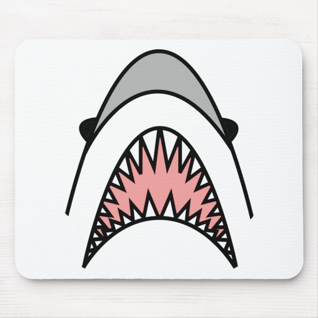 große weiße Übertreibung Mousepad (Vorne)