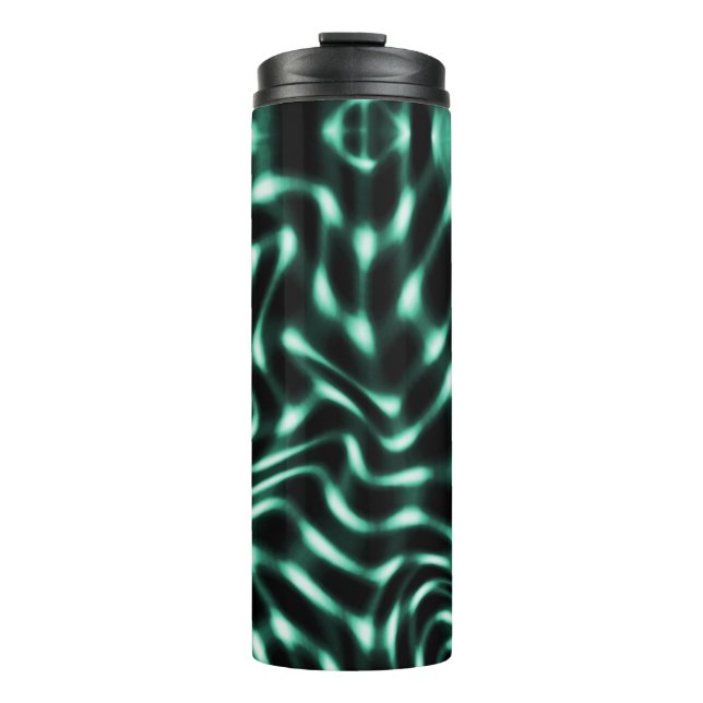 Große, weiße, zyanfarbene oder grüne Merkmale mit  Thermosbecher (Vorderseite)