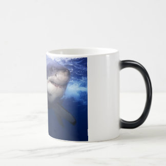 Große weißer Haifisch-Farbänderungs-Kaffee-Tasse Verwandlungstasse