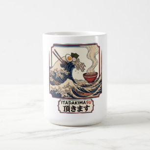 Große Welle aus Ramen Japanische Food-Kunst Kaffeetasse
