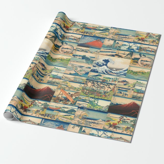 Große Welle Hokusai der Fujisan Japaner-Drucke Geschenkpapier (Ungerollt)