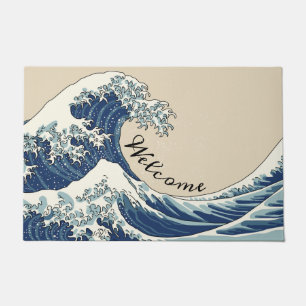 Große Welle - traditionelle blaue Türmatte