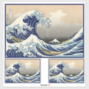 Große Welle vor Kanagawa & Berg Fuji Japanisches M Aufkleber