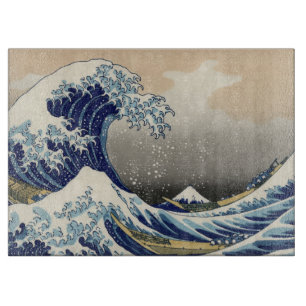 Große Welle vor Kanagawa & Berg Fuji Japanisches M Schneidebrett