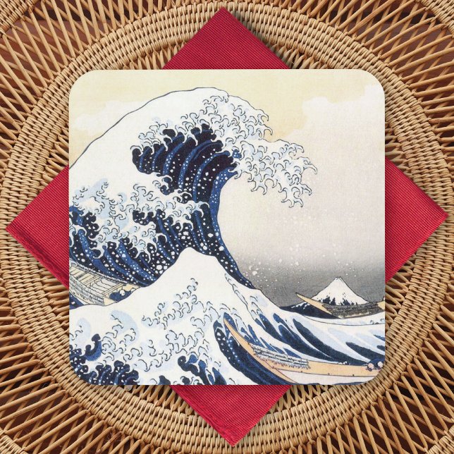 Große Welle vor Kanagawa Hokusai Untersetzer (Von Creator hochgeladen)