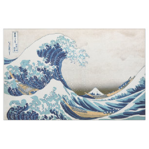 Große Welle weg von der Japaner-schönen Kunst Stoff