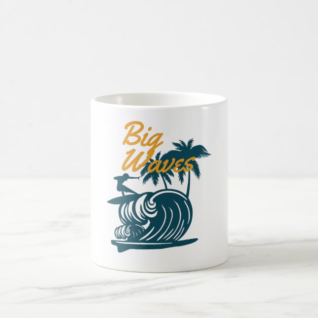 Große Wellen Kaffeetasse (Mittel)