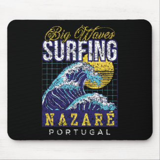 Große Wellen Surfen Nazaré Portugal Surfer Surfen Mousepad