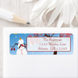 Große Whimsical Star Snowman-Adresse