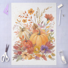 Große Wildblumen für Wasserfarben und Pumpkins Seidenpapier