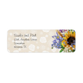 Große wilde Blume Hochzeit Rücksendeadresse