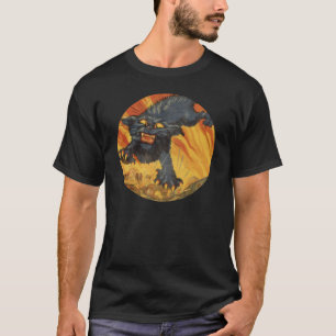 Große wilde Katze fügen Sie Ihren Text hinzu T-Shirt