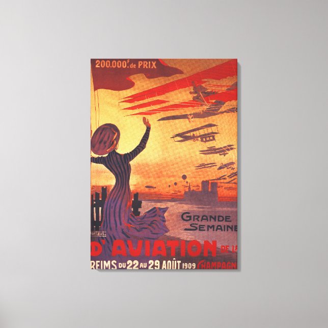 Große Woche der Luftfahrt - Poster der Frau Leinwanddruck (Vorderseite)
