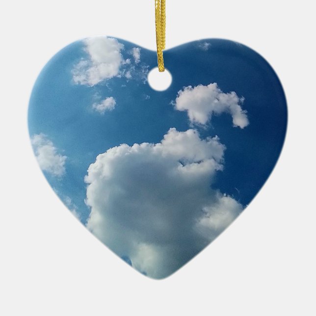 Große Wolke Keramik Ornament (Vorne)