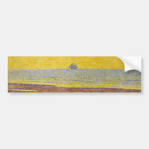 Große Wolken (Gelber Himmel) (Elegante Landschaft) Autoaufkleber