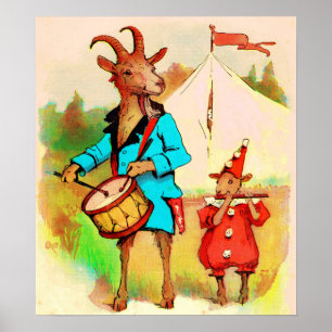 große Ziege kleine Ziege Musiker Poster