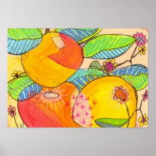 Große Zitrusfrucht Poster