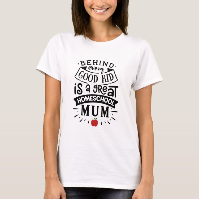 Große Zuhause-Schulbildung Mama T - Shirt (Vorderseite)