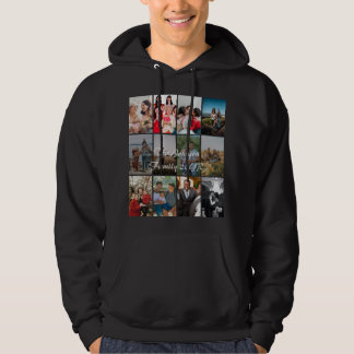 Großeltern 12 Foto-Erinnerungs-Collage Vorlage Hoodie