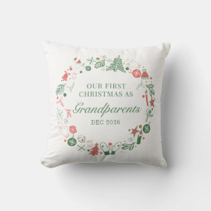 Großeltern 1. Weihnachtshut Baum Handschuhe Muster Kissen