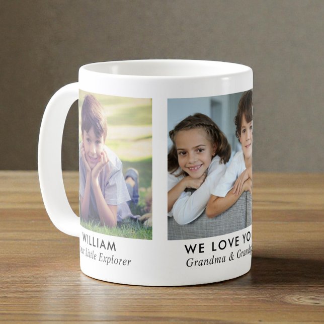Großeltern 3 Foto Kaffeetasse (Grandparents 3 Photo Coffee Mug)
