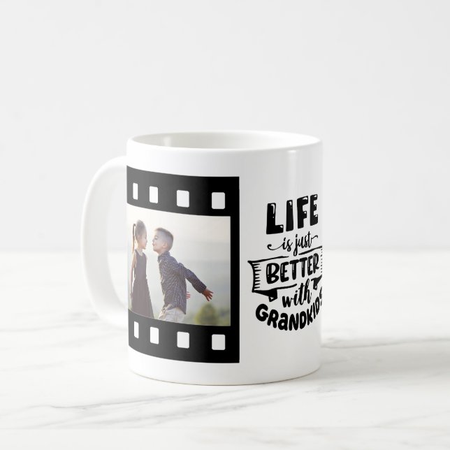 Großeltern Besseres Leben Großkinder Fotovorlage Kaffeetasse (Vorderseite Links)