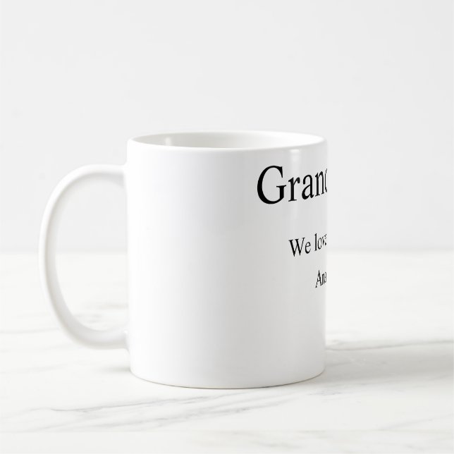 Großeltern, die wir Liebe, fügen Sie Namen einfach Kaffeetasse (Links)