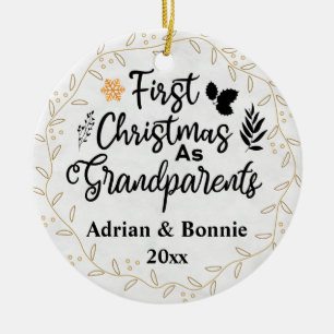 Großeltern erstes Weihnachten 2022 Foto Keramik Ornament