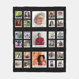 Großeltern Familienfotomaterial Fleecedecke