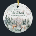 Großeltern First Christmas Woodland Keramik Ornament<br><div class="desc">Großeltern Erste Weihnachtswoodland Keramik Ornament. Matching-Elemente verfügbar.</div>