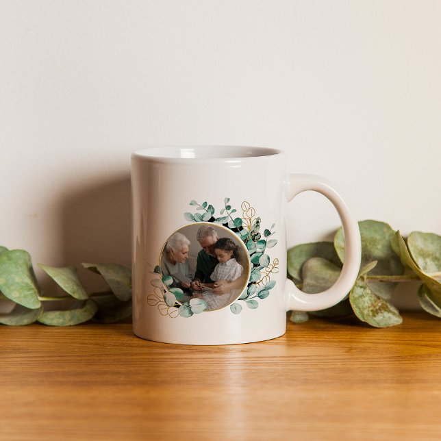Großeltern Foto eucalyptus Wreath Kaffeemaschine T Kaffeetasse (Von Creator hochgeladen)