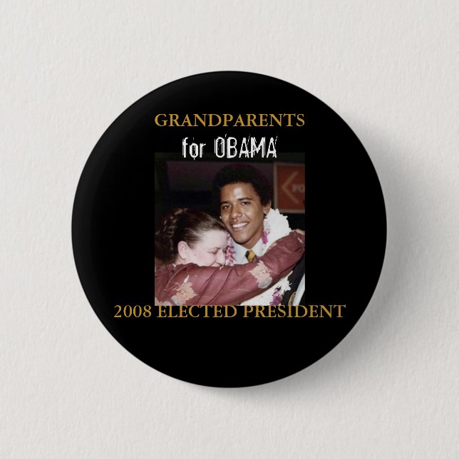Großeltern für Obama - besonders angefertigt Button (Vorderseite)