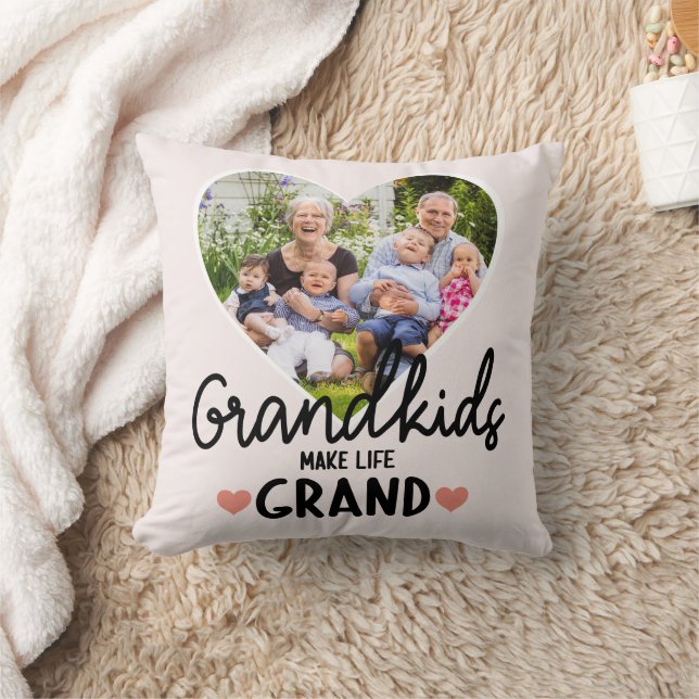 Großeltern geben Nana Papa Grandchild Foto Name Kissen (Decke)