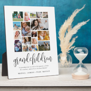 Großeltern Geschenk Großkinder Foto Collage Plaqu Fotoplatte