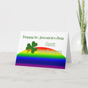 Großeltern glücklich St. Patrick's Day Karte