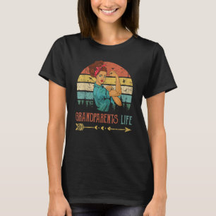Großeltern Leben Frauen Rosie Vintag Retro Dekorat T-Shirt