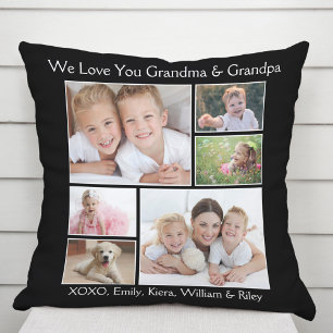 Großeltern Liebe Foto Personalisiert Black Kissen