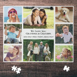 Großeltern Liebe Sie 8 Foto Collage Personalisiert<br><div class="desc">Dieses Puzzle ist ein Geschenk für die weltbesten Großeltern und bietet eine 8-Foto-Collage ihrer Enkel,  Familie,  Haustiere,  Erinnerungen,  etc.,  "I Liebe You" oder "We Liebe You" und ob sie "Oma & Opa",  "Mommom & Popp",  "Abuela & Abuelo" usw. heißen.</div>