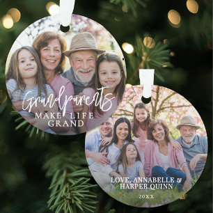 Großeltern machen das Leben großartig Foto Ornament